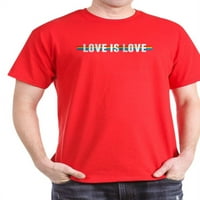 Cafepress - Любовта е тениска на любовната лента - памучна тениска