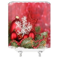 Карикатури душ завеса 3d печат зимен фестивал коледно дърво водоустойчив баня завеси за баня домашна вана за къпане комплект