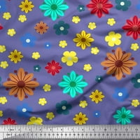 Soimoi сатен копринен плат цветни цветя клип изкуство печат шиене на тъкани двор широк