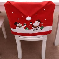 Коледен старец снежен човек стол покрит червен печат стол капак на табуретката