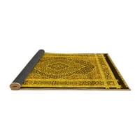 Ahgly Company Indoor Round Персийски жълти традиционни килими, 8 'кръг