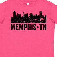 Inktastic Memphis City Skyline With Grunge Gift Toddler Boy или Thddler Girl тениска