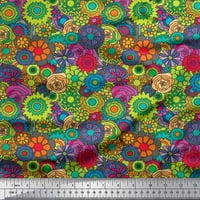 Soimoi памучна патица тъкани цветни цветя клип арт печат тъкан от двор