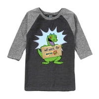 Rugrats - REPTAR Work - Графична тениска на малко дете и младежки Raglan