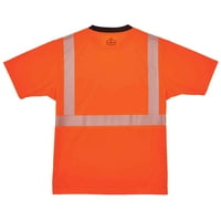 Ergodyne Glowear 8280BK Тениска за безопасност с висока видимост, портокал, 4XL