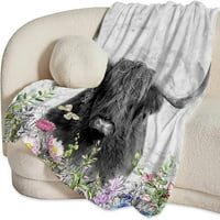Nosbei одеяло розово носбей флорали хвърлете одеяло за момичета жени Подаръци за деца Възрастни Nosbei Soft Coute Fleece Bendle за диван диван легло 40x50