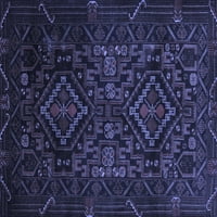 Ahgly Company Machine ПРОЧАВАНЕ НА ВЪЗДУШНИ ПЕРСИНСКИ Сини традиционни килими, 7 '10'