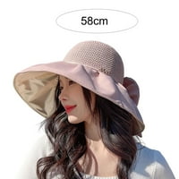 Жени рибарска шапка слънцезащитен крем широк ръб anti-uv cuchous out дишащ декоративен декор за нечет за защита жени жени слънце шапка шапка шапка