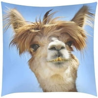 Комплект спално бельо Alpaca llama разхвърляна коса с двойно покритие на одеяло с възглавница за декорация за спално бельо