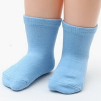 Детски аксесоари Промоция на малки деца деца момчета момичета момичета солидни антиплъзгащи плетени топли чорапи Стая чорапи e