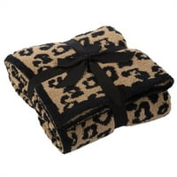 Див леопард хвърляне на меко одеяло удобно уютно топло пухкаво есен зима за стол легло диван диван за пътуване подарък