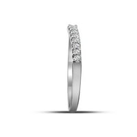 Diamond Princess 10kt бяло злато дамски кръг диамант единичен ред контурирана сватбена лента cttw