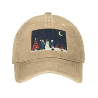 Мъжки шапки Унизани бейзболни шапки-деца-шапки за снежен човек за мъже бейзболна шапка западна шапка с нисък профил мода