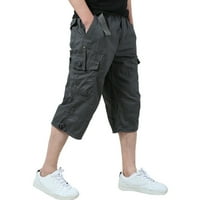 Небрежни панталони за мъже, мъжки плюс размер памучен многопосочен гащеризон от износване на панталони за мъже за мъже