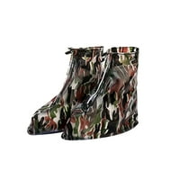 Дъждовна обувка водоустойчиви обувки покрива жени мъже деца за многократна употреба pvc гумена подметка надвишава галоши двойки унизинг антиплъзгащи се водоустойчиви обувки покритие цип Zipper Rain Boots