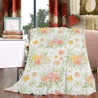 Одеяло фланелен цвят печат по -топъл комфорт с висока дишане плюшено одеяло за дивана топли и дишащи размери