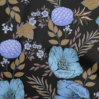 OneOone Silk Tabby Средно синя тъкан Азиатски ориенталски занаят за шевни занаяти проекти от щампи по двор широк двор