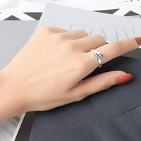 Жени Вяра кръст регулируем отворен ринг изявление пръстени за прости вдъхновяващи ленти за бижута подаръци за бижута