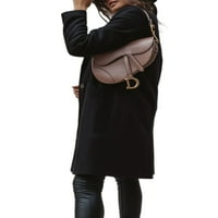 Cindysus дами хлабаво жилетка яке жени небрежни палта дълъг ръкав празник на празнични цветове торбисти палта черно 2xl