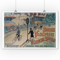 Velodrome Buffalo Vintage Poster France C
