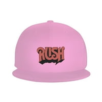 Cepten Men's & Women's Hip Hop Street Style с лого на Rush Регулируем бейзбол плоска капачка Pink Pink