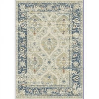 Колекция от есенция 3. 5. в. Традиционният килим за правоъгълник, слонова кост и синьо