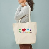 Cafepress - обичам моята чанта за детски градини - естествено платно чанта, чанта за пазаруване на плат
