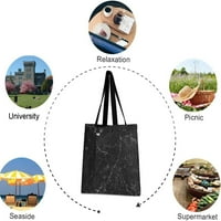 -Дек жени Големи платна тотална чанта за рамо класически червен мак черен топ дръжка за съхранение на чанта за пазаруване ежедневно многократна чанта за плаж, пътувания, хранителни стоки, книги