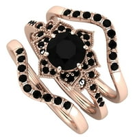 Feledorashia пръстени за жените Подаръци за Деня на матера три части цветни комплекти с цирконови пръстени могат да бъдат подарък
