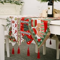 Rush Christmas Decoration Consties плетен плат Маса за бегач креативна коледна маса за декорация на масата домашна декорация S264