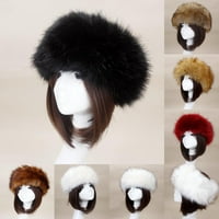 Женска шапка солиден цвят fau fai fur heady облекла безмилостна горна шапка за ски