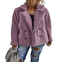 Avamo Women Fashion Fashion Lapleve Laple ourwear faux-fur shearpa огромно яке за палто за топла зимна торбиста палто яке размер s-3xl