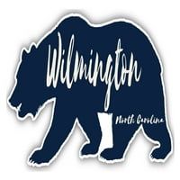 Wilmington North Carolina Souvenir Vinyl Decal Sticker Bear Design