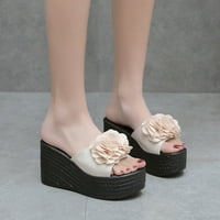 Aufmer сандални клинове обувки за жени дами лятна платформа солиден цвят флорален