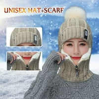 Дамски слушалки добавят топлинно колоездене топла зимна шапка плетене шал шал
