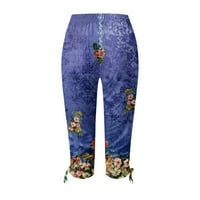 Royallove ежедневни панталони Женски модни гамаши показват тънки постепенно винтидж щампа рисуване на въже Изрязани панталони