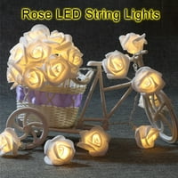 Vikakiooze Home Decor String Lights батерия, работеща на закрито с LED светли бели рози с топла светлина