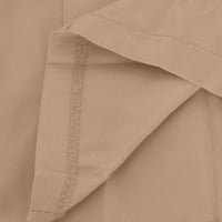 Жени блейзър-модно палто яке солидни върхове за връхни дрехи с дълъг ръкав khaki xl