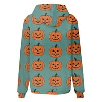 Женски есен и зимен Хелоуин отпечатан пуловер суичър с дълъг ръкав моден суичър
