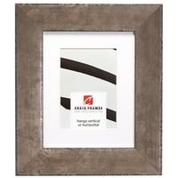 Craig Frames Patina 225, сребърна и черна рамка за картини, матирана за снимка