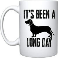 Беше дълъг ден - бяла керамична чаша чаша чаша забавна рожден ден подаръци за рожден ден за жени куче мама