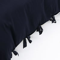 Piccocasa Bow Tie Ovet Cover спално бельо комплект с калъфи за възглавници Queen Lavy Blue