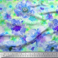 Soimoi памучна патица плат Цветя акварелен декор плат отпечатан двор широк