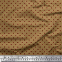 Soimoi Polyester Crepe Fabric Artistic Floral Shirting Printted Craft Fabric край двора