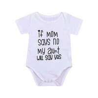 Бебе момиче момче дрехи Новородено бебе ромпер лято майчин ден тоалет с къс ръкав Писмо тениска боди костюм onesie