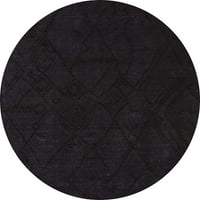 Ahgly Company Indoor Round Абстрактно въглен черни абстрактни килими, 4 'кръг