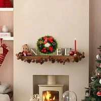 Лавандулово агнешко коледно декорации Коледни венец Цвете ратан кръг Коледно дърво висулка мини малък венец валентин