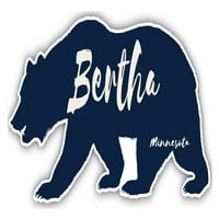 Bertha Minnesota Souvenir Vinyl Decal Sticker Bear Design