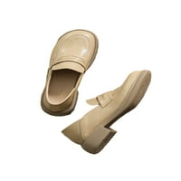 Lacyhop дамски мокасители комфорт ежедневни обувки класически апартаменти парти кръг пръст на пръсти мокасини Лек плънка на обувки за ходене Khaki 8
