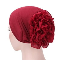 Cxda жени дама солиден цвят глава шал цветя шапка памучна бандана подстригване на глава